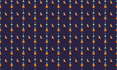 Farklı aksesuarlara sahip renkli arkaplan