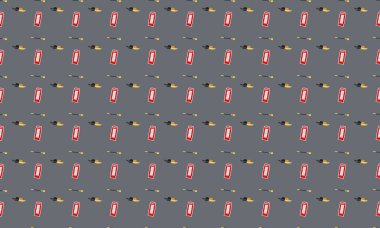 Farklı aksesuarlara sahip renkli arkaplan