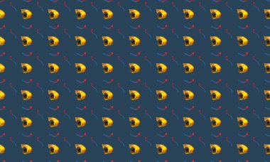 Farklı aksesuarlara sahip renkli arkaplan