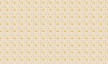 Farklı aksesuarlara sahip renkli arkaplan