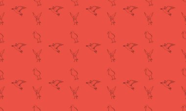 Farklı aksesuarlara sahip renkli arkaplan