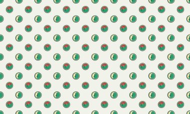 Farklı aksesuarlara sahip renkli arkaplan