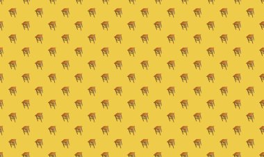 Farklı aksesuarlara sahip renkli arkaplan