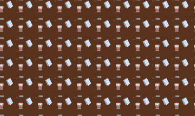 Farklı aksesuarlara sahip renkli arkaplan