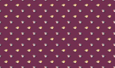 Farklı aksesuarlara sahip renkli arkaplan