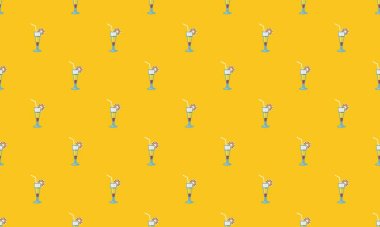 Farklı aksesuarlara sahip renkli arkaplan