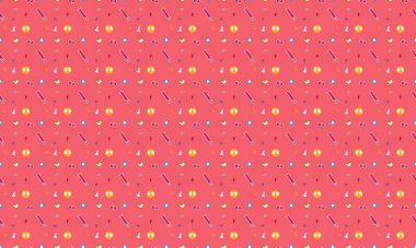 Farklı aksesuarlara sahip renkli arkaplan