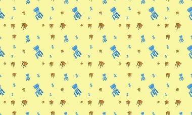 Farklı aksesuarlara sahip renkli arkaplan