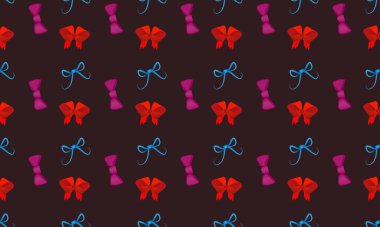 Farklı aksesuarlara sahip renkli arkaplan