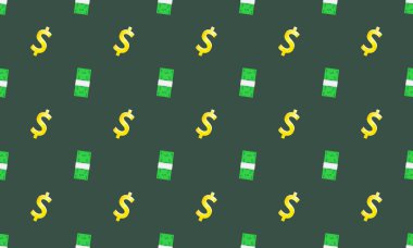 Farklı aksesuarlara sahip renkli arkaplan