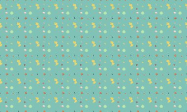 Farklı aksesuarlara sahip renkli arkaplan