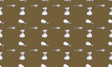 Farklı aksesuarlara sahip renkli arkaplan