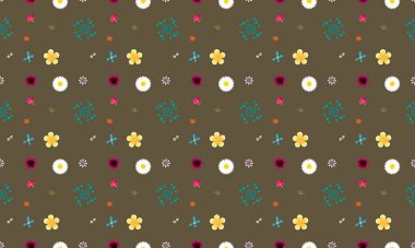 Farklı aksesuarlara sahip renkli arkaplan