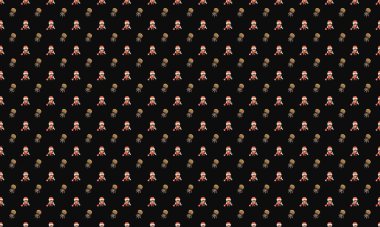 Farklı aksesuarlara sahip renkli arkaplan