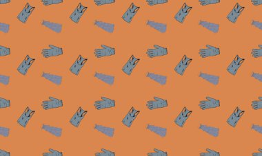 Farklı aksesuarlara sahip renkli arkaplan