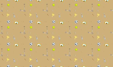 Farklı aksesuarlara sahip renkli arkaplan