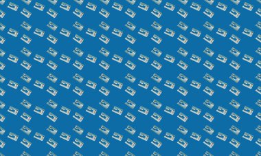 Farklı aksesuarlara sahip renkli arkaplan