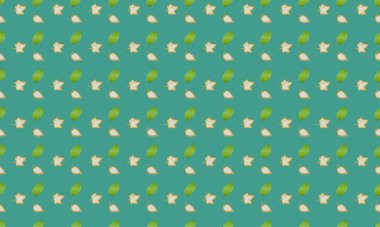 Farklı aksesuarlara sahip renkli arkaplan