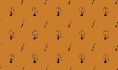 Farklı aksesuarlara sahip renkli arkaplan