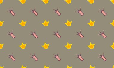 Farklı aksesuarlara sahip renkli arkaplan