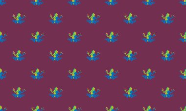 Farklı aksesuarlara sahip renkli arkaplan