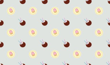 Farklı aksesuarlara sahip renkli arkaplan