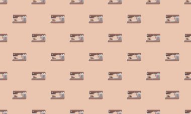 Farklı aksesuarlara sahip renkli arkaplan