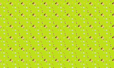 Farklı aksesuarlara sahip renkli arkaplan