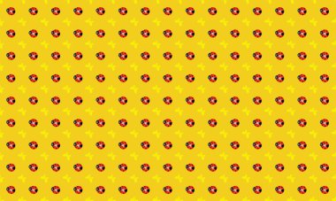 Farklı aksesuarlara sahip renkli arkaplan