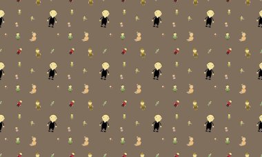 Farklı aksesuarlara sahip renkli arkaplan