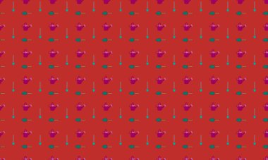 Farklı aksesuarlara sahip renkli arkaplan