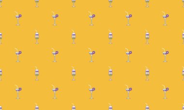 Farklı aksesuarlara sahip renkli arkaplan