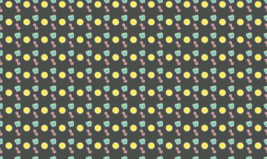 Farklı aksesuarlara sahip renkli arkaplan