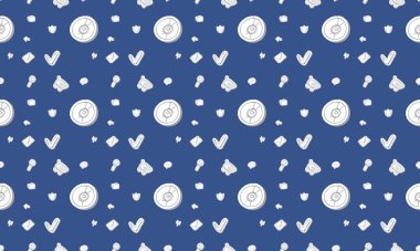 Farklı aksesuarlara sahip renkli arkaplan