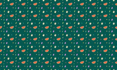 Farklı aksesuarlara sahip renkli arkaplan