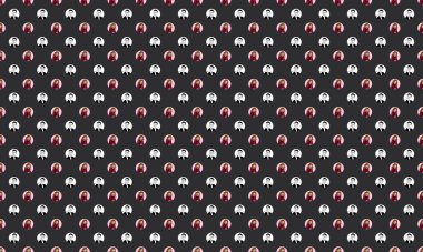 Farklı aksesuarlara sahip renkli arkaplan