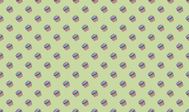 Farklı aksesuarlara sahip renkli arkaplan