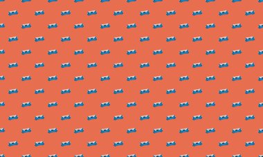 Farklı aksesuarlara sahip renkli arkaplan