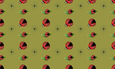 Farklı aksesuarlara sahip renkli arkaplan