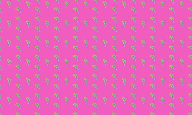 Farklı aksesuarlara sahip renkli arkaplan