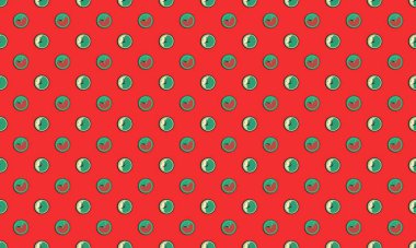 Farklı aksesuarlara sahip renkli arkaplan