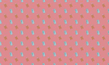 Farklı aksesuarlara sahip renkli arkaplan