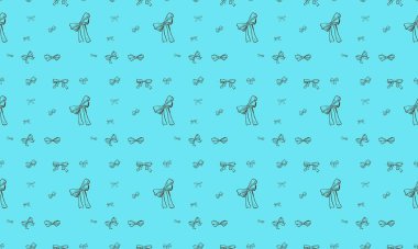 Farklı aksesuarlara sahip renkli arkaplan