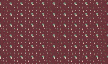 Farklı aksesuarlara sahip renkli arkaplan