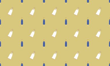 Farklı aksesuarlara sahip renkli arkaplan