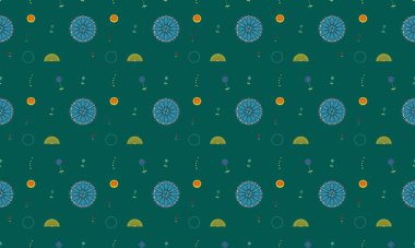 Farklı aksesuarlara sahip renkli arkaplan