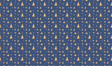 Farklı aksesuarlara sahip renkli arkaplan