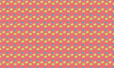 Farklı aksesuarlara sahip renkli arkaplan