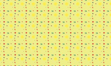 Farklı aksesuarlara sahip renkli arkaplan