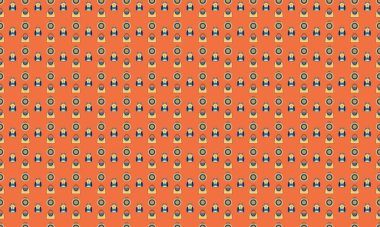 Farklı aksesuarlara sahip renkli arkaplan